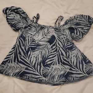 Frenchie girls flutter sleeve  off shoulder top